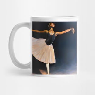 Black Ballerina Dancing stage Painting Mug